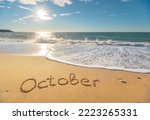 October Word On Sea Sand....