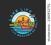 lake life logo design. modern... | Shutterstock .eps vector #1383922751