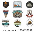 camping adventure badges logos... | Shutterstock .eps vector #1798657057