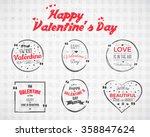 valentine day watercolor  ink ... | Shutterstock .eps vector #358847624