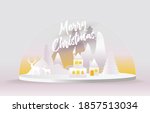 christmas card paper craft... | Shutterstock .eps vector #1857513034