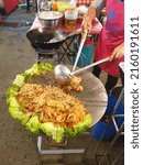 Small photo of Pahang, Malaysia - April 6, 2019 : People selling food during Thai Festival at Bentong, Pahang