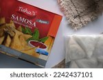 Small photo of Kelantan, Malaysia - November 18, 2022 : One of Tisha's frozen products is Chicken Samosa (in malay Samosa Ayam).