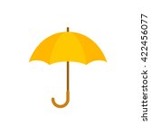 Yellow Umbrella Icon. Yellow...