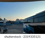 Small photo of Viazul and Omnibus Nacionales buses in Havana bus station. Havana, Cuba. May 19th 2023