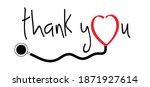 slogan thank you nurse. with... | Shutterstock .eps vector #1871927614