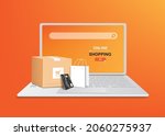 parcel box  black credit card ... | Shutterstock .eps vector #2060275937