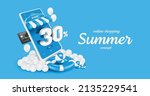 30  off 3d text floats on... | Shutterstock .eps vector #2135229541