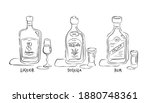 liquor  tequila  rum. bottle... | Shutterstock .eps vector #1880748361