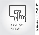 line icon for online orders and ... | Shutterstock .eps vector #650782147