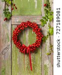 Christmas Wreath With Natural...