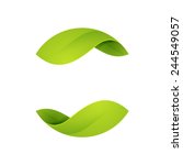 abstract sphere green leaf logo | Shutterstock .eps vector #244549057