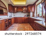 Wooden Kitchen Unit In Colonial ...