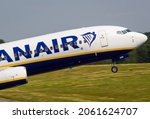 Small photo of VILNIUS, LITHUANIA - MAY 30, 2021: Ryanair Boeing 737-800 EI-QBN at Vilnius airport. Ryanair operates more than 400 Boeing 737-800 aircraft, with a single 737-700.