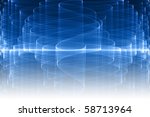 blue glass fractal with... | Shutterstock . vector #58713964