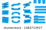 flat vector ribbons banners... | Shutterstock .eps vector #1383713927