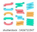 ribbons set of 12 bunners.... | Shutterstock . vector #1426711547