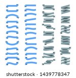 banners flat vector ribbons... | Shutterstock .eps vector #1439778347