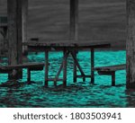 Flooded Park Bench In Colorful...