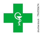 medical cross  with the bowl of ... | Shutterstock .eps vector #796550674