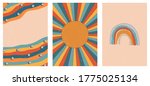 set of three abstract pop art... | Shutterstock .eps vector #1775025134