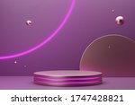 pink metallic multilayered... | Shutterstock . vector #1747428821