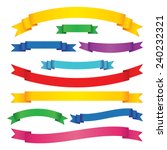 set of colored ribbon banners.... | Shutterstock .eps vector #240232321