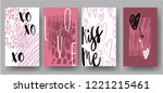 collection of pink  black ... | Shutterstock .eps vector #1221215461