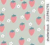 Seamless Strawberry Pattern...