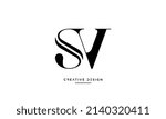 Sv  Vs Luxury Logo Vector...