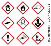 hazard icon. hazardous symbols. ... | Shutterstock .eps vector #1007723731