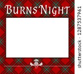 burns night  supper blank.... | Shutterstock .eps vector #1287537961