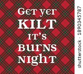 burns night supper card on red...