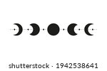 hand drawn black celestial moon ... | Shutterstock .eps vector #1942538641