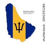 map of barbados with national... | Shutterstock .eps vector #2041551284