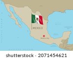 highly detailed mexican map... | Shutterstock .eps vector #2071454621