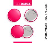 set of pink round metal blank... | Shutterstock .eps vector #2094769831