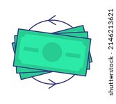 paper money bills and rotation... | Shutterstock .eps vector #2146213621