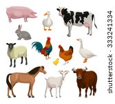 farm animals set | Shutterstock .eps vector #333241334