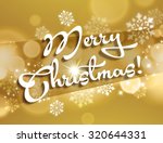 merry christmas card with white ... | Shutterstock . vector #320644331