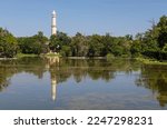 Minaret in Lednice Castle Park, Lednice and Valtice area, South Moravia, Czech Republic