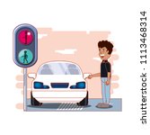 driver safely campaign label | Shutterstock .eps vector #1113468314