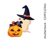 happy halloween celebration.... | Shutterstock .eps vector #1249112461