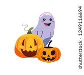 happy halloween celebration | Shutterstock .eps vector #1249116694