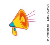megaphone sound isolated icon | Shutterstock .eps vector #1353702407