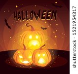 pumpkins cartoons design ... | Shutterstock .eps vector #1521954317