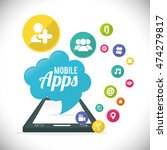 smartphone cloud mobile apps... | Shutterstock .eps vector #474279817