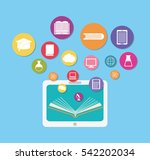 elearning online education icon ... | Shutterstock .eps vector #542202034