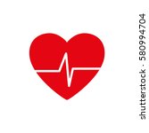 heart healthy symbol icon... | Shutterstock .eps vector #580994704