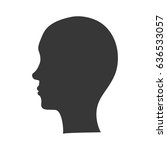 male head silhouette  | Shutterstock .eps vector #636533057